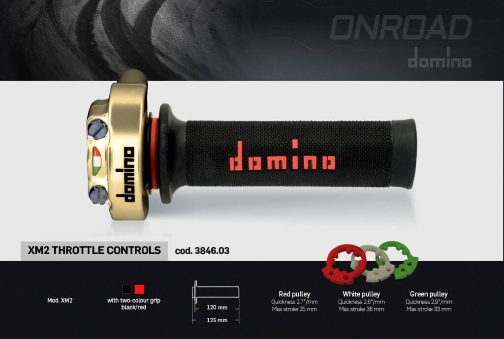 Domino xm2 black quick action throttle